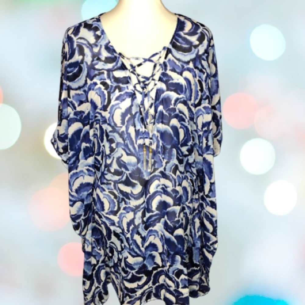 - Tommy Bahama beach cover up blue SZ S/M